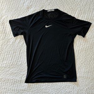 NIKE PRO - Dri Fit - Men's Slim Fit Athletic T Shirt - XL (BLACK)